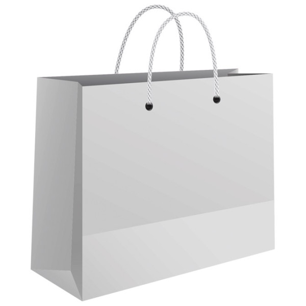 Kese ukrasne-butik jumbo 50x37x12cm sjajne plastificirane Fornax bele